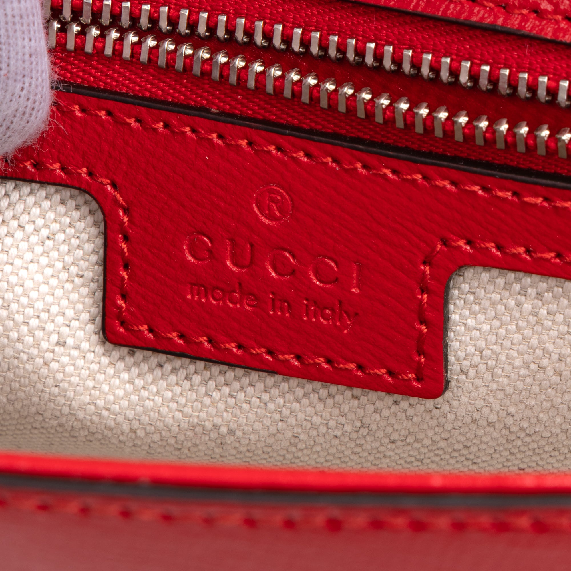 Shoulder Bag 1955 Horsebit Assymetric Small Red Calfskin Leather