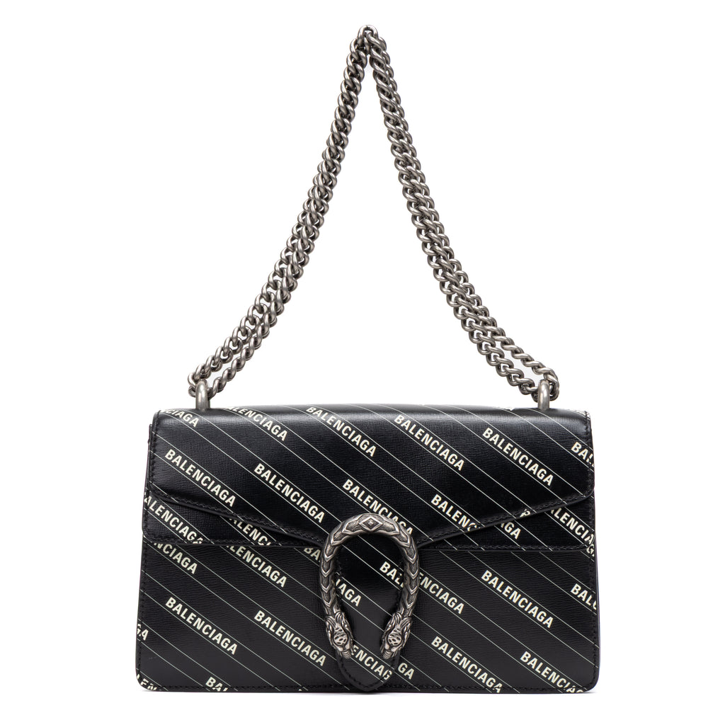 Shoulder Bag Ltd. Ed. Balenciaga The Hacker Project Dionysus Small Black Printed Calfskin Leather