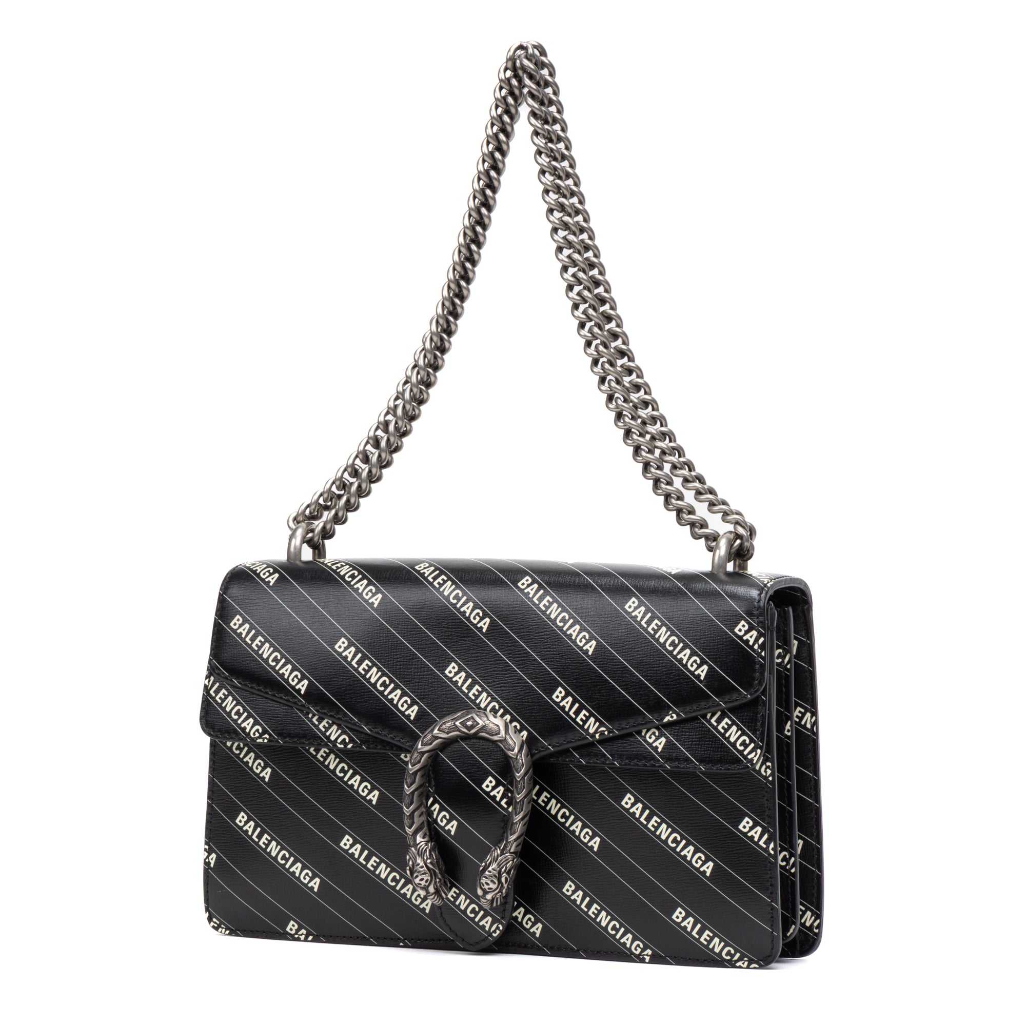 Shoulder Bag Ltd. Ed. Balenciaga The Hacker Project Dionysus Small Black Printed Calfskin Leather