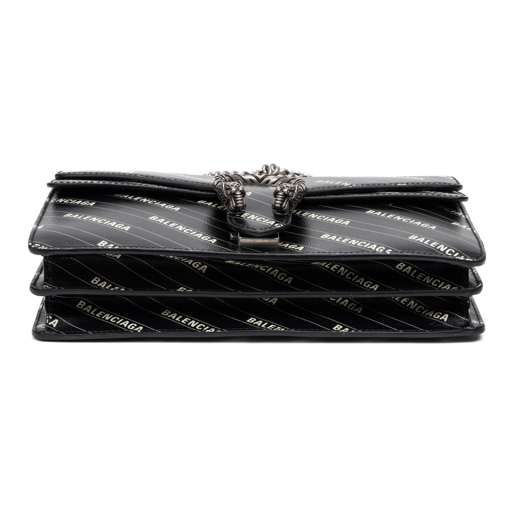 Shoulder Bag Ltd. Ed. Balenciaga The Hacker Project Dionysus Small Black Printed Calfskin Leather