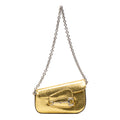 Shoulder Bag Horsebit 1955 Asymmetric Mini Gold Crackled Calfskin Leather