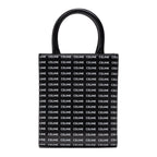 Shoulder Bag Vertical Cabas Tote Mini Black Printed Canvas