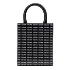 Shoulder Bag Vertical Cabas Tote Mini Black Printed Canvas