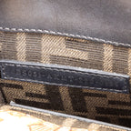 Shoulder Bag Versace Fendace Convertible Sunshine Tote Mini Black Printed Laminated Leather
