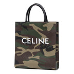 Shoulder Bag Camouflage Vertical Cabas Tote Medium Kakhi Camouflage Canvas
