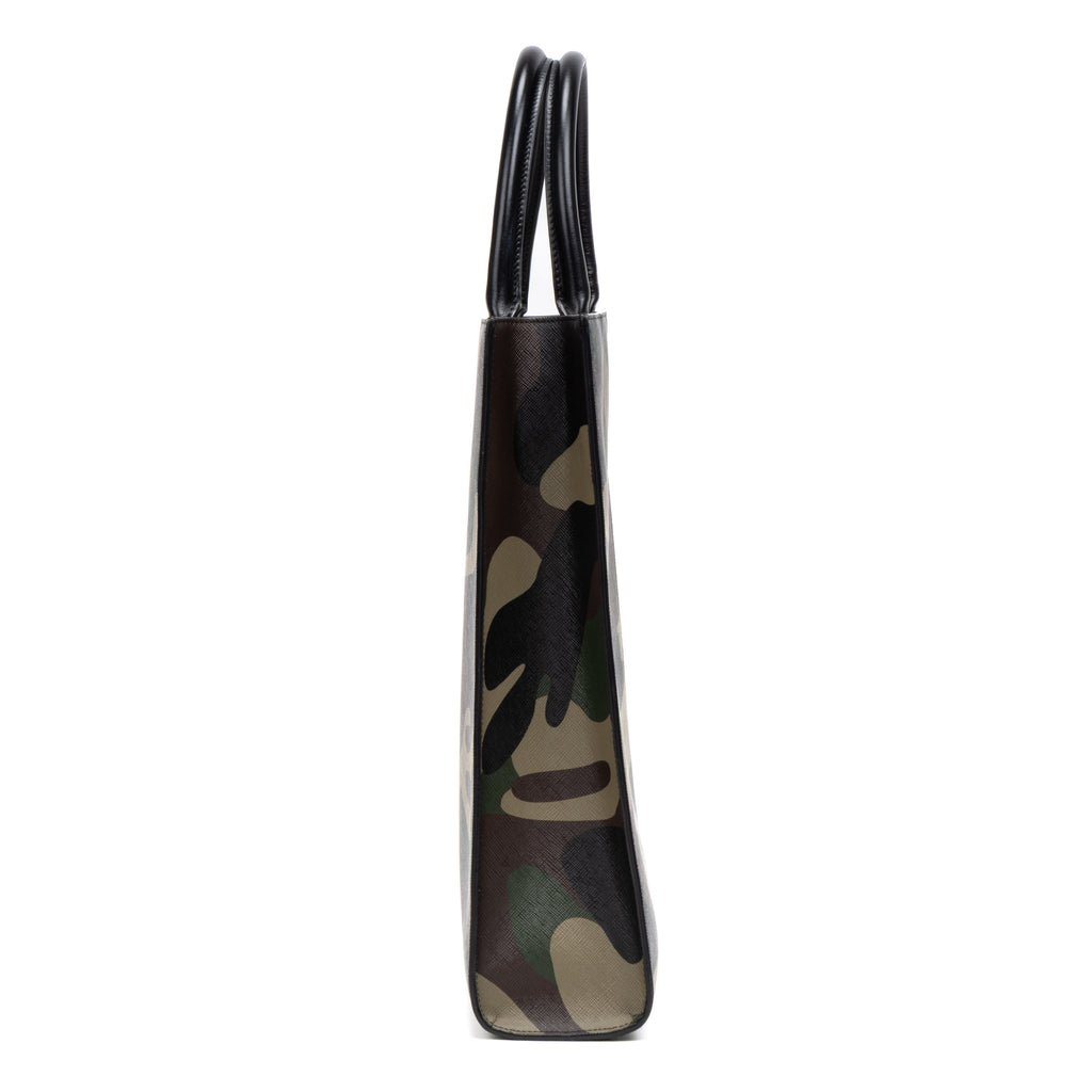 Shoulder Bag Camouflage Vertical Cabas Tote Medium Kakhi Camouflage Canvas
