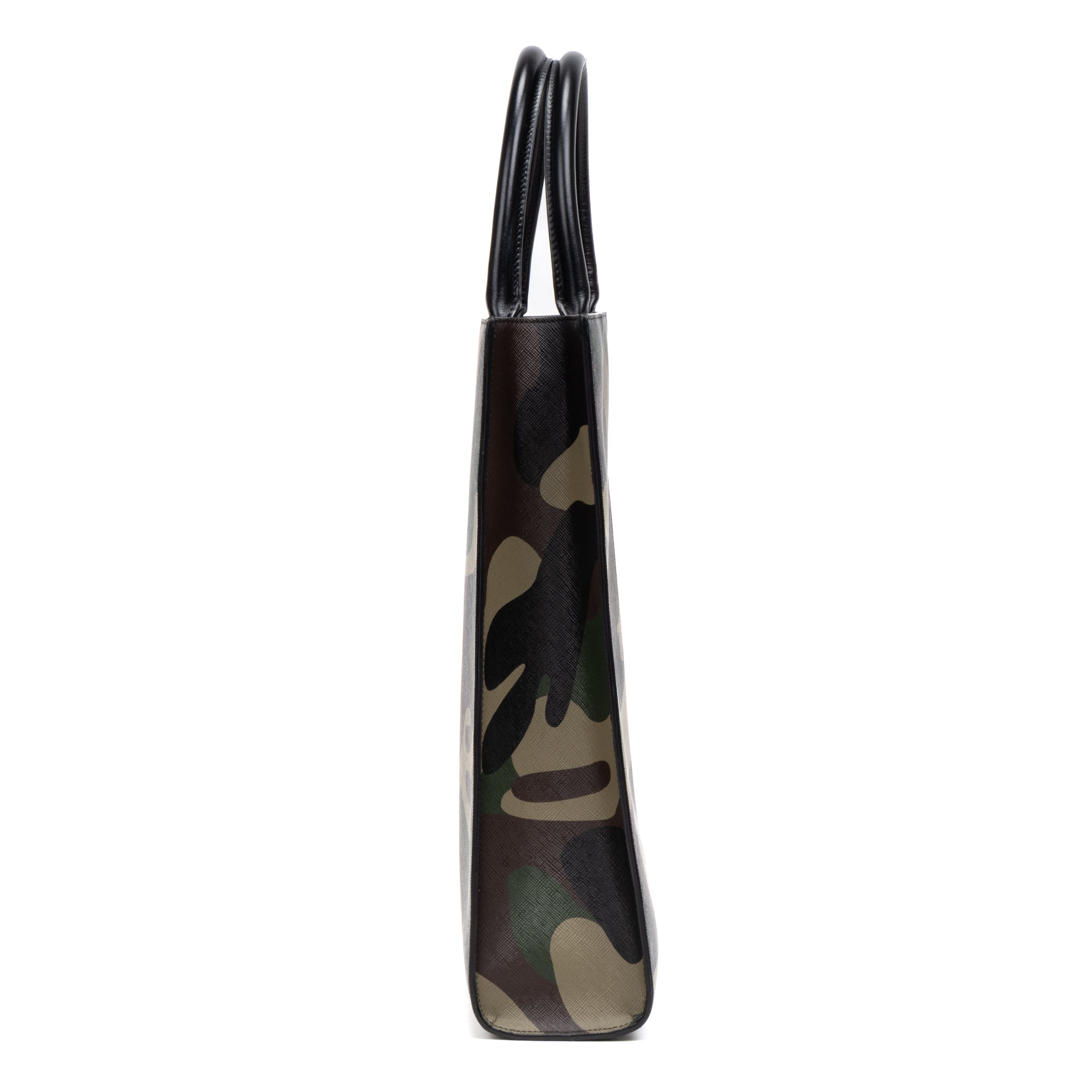 Shoulder Bag Camouflage Vertical Cabas Tote Medium Kakhi Camouflage Canvas