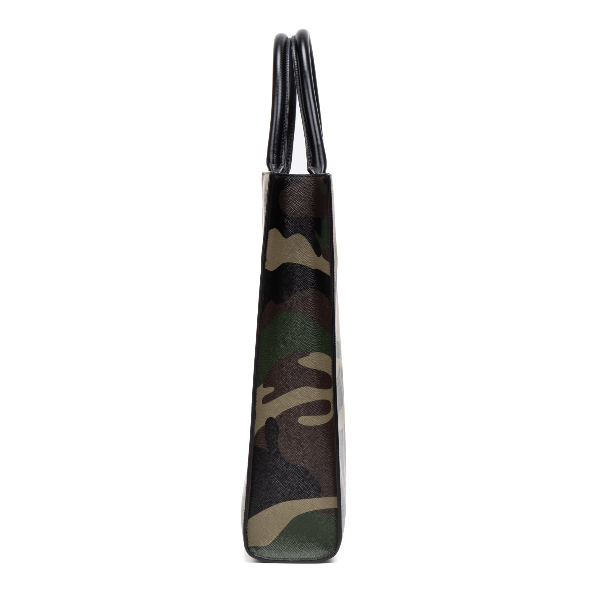 Shoulder Bag Camouflage Vertical Cabas Tote Medium Kakhi Camouflage Canvas