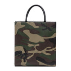 Shoulder Bag Camouflage Vertical Cabas Tote Medium Kakhi Camouflage Canvas