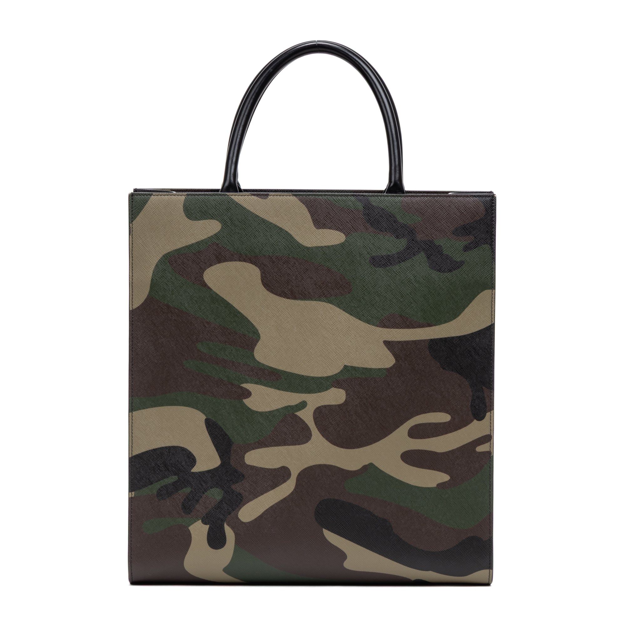 Shoulder Bag Camouflage Vertical Cabas Tote Medium Kakhi Camouflage Canvas