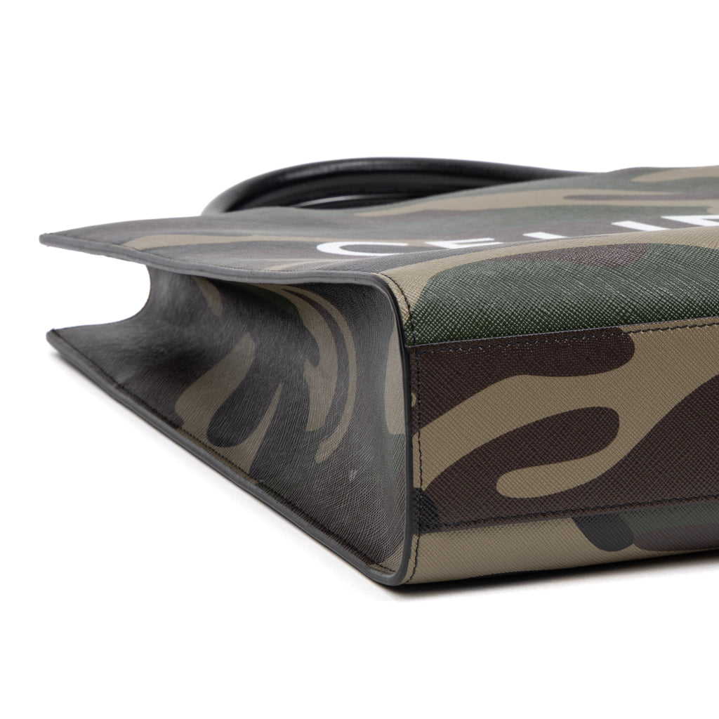 Shoulder Bag Camouflage Vertical Cabas Tote Medium Kakhi Camouflage Canvas