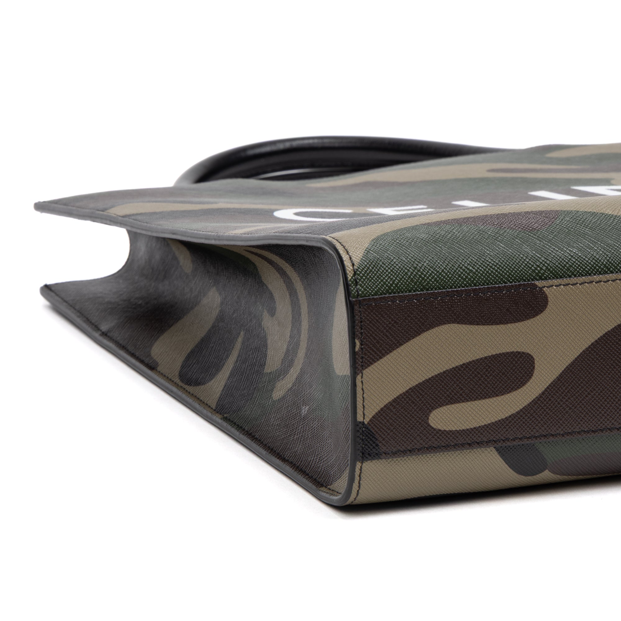 Shoulder Bag Camouflage Vertical Cabas Tote Medium Kakhi Camouflage Canvas