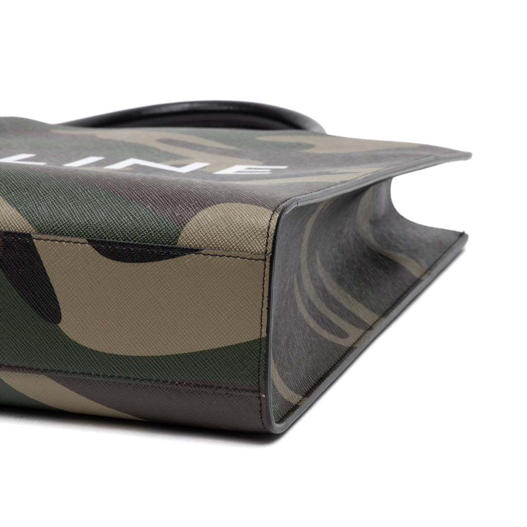 Shoulder Bag Camouflage Vertical Cabas Tote Medium Kakhi Camouflage Canvas