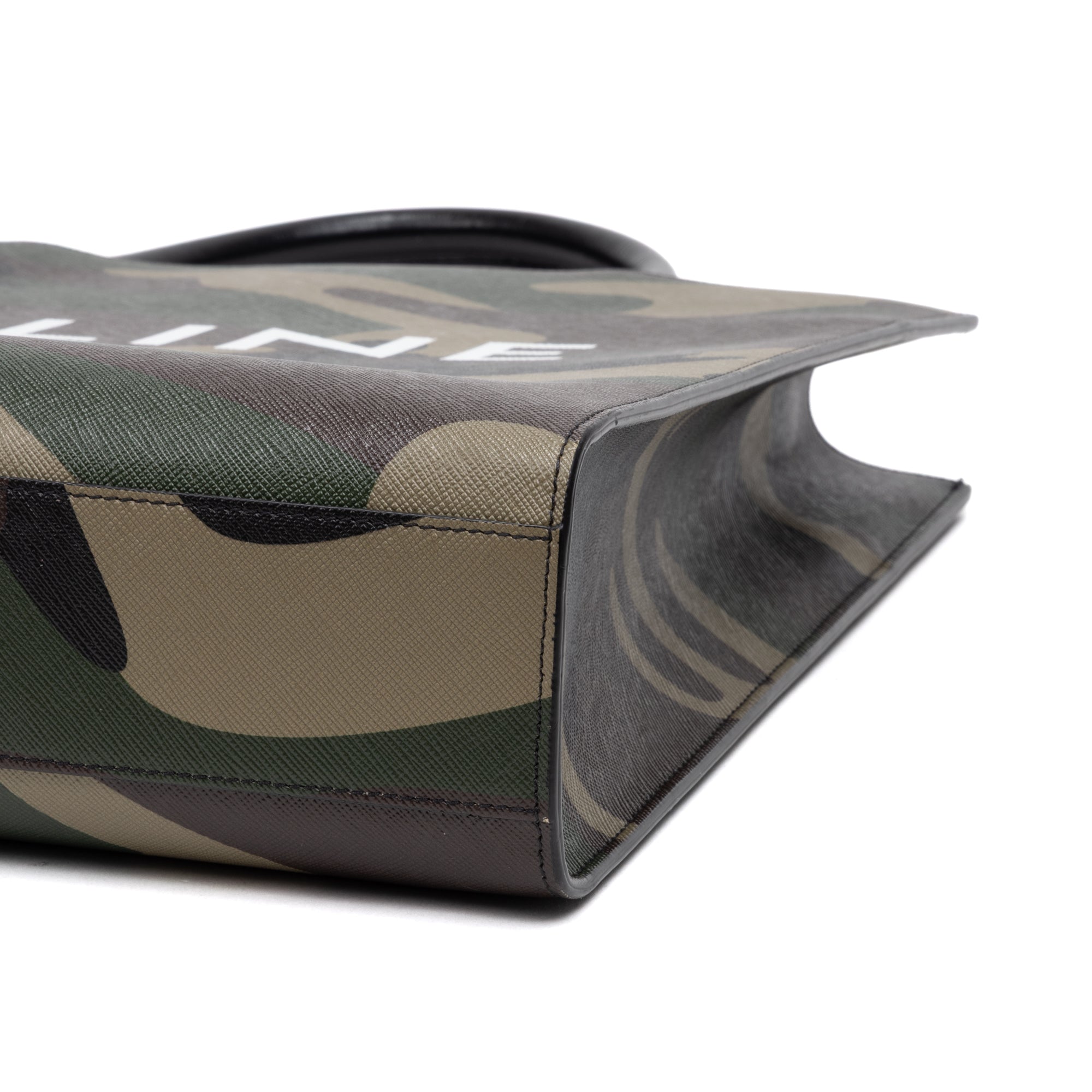 Shoulder Bag Camouflage Vertical Cabas Tote Medium Kakhi Camouflage Canvas
