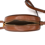 Shoulder Bag Triomphe Oval Crossbody Small Brown Woven canvas