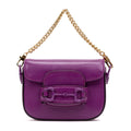 Shoulder Bag Horsebit 1955 Mini Purple Calfskin Leather