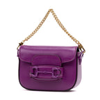 Shoulder Bag Horsebit 1955 Mini Purple Calfskin Leather