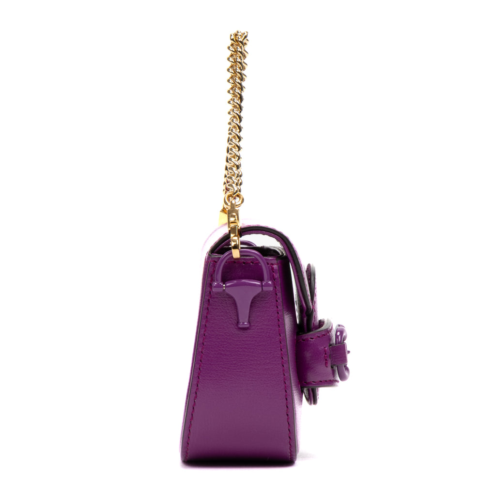 Shoulder Bag Horsebit 1955 Mini Purple Calfskin Leather