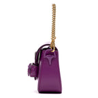 Shoulder Bag Horsebit 1955 Mini Purple Calfskin Leather