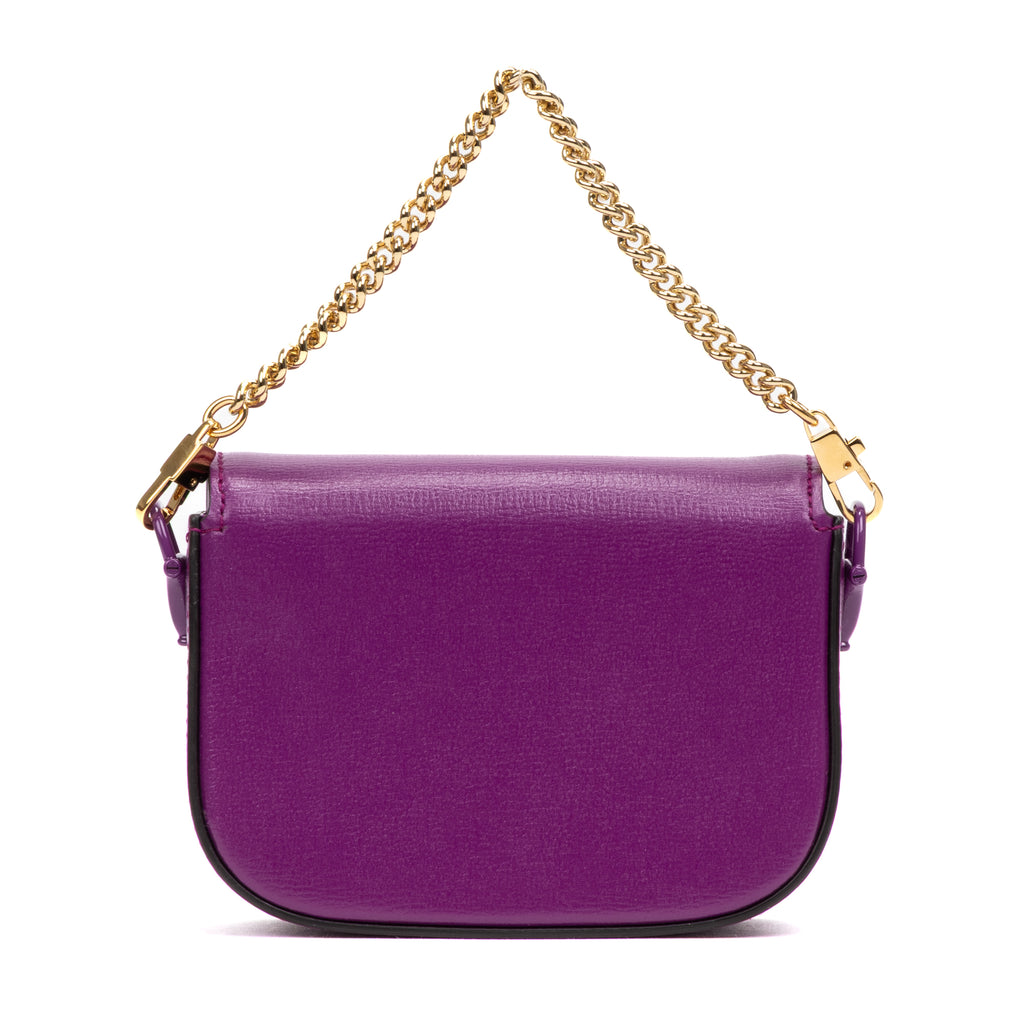Shoulder Bag Horsebit 1955 Mini Purple Calfskin Leather