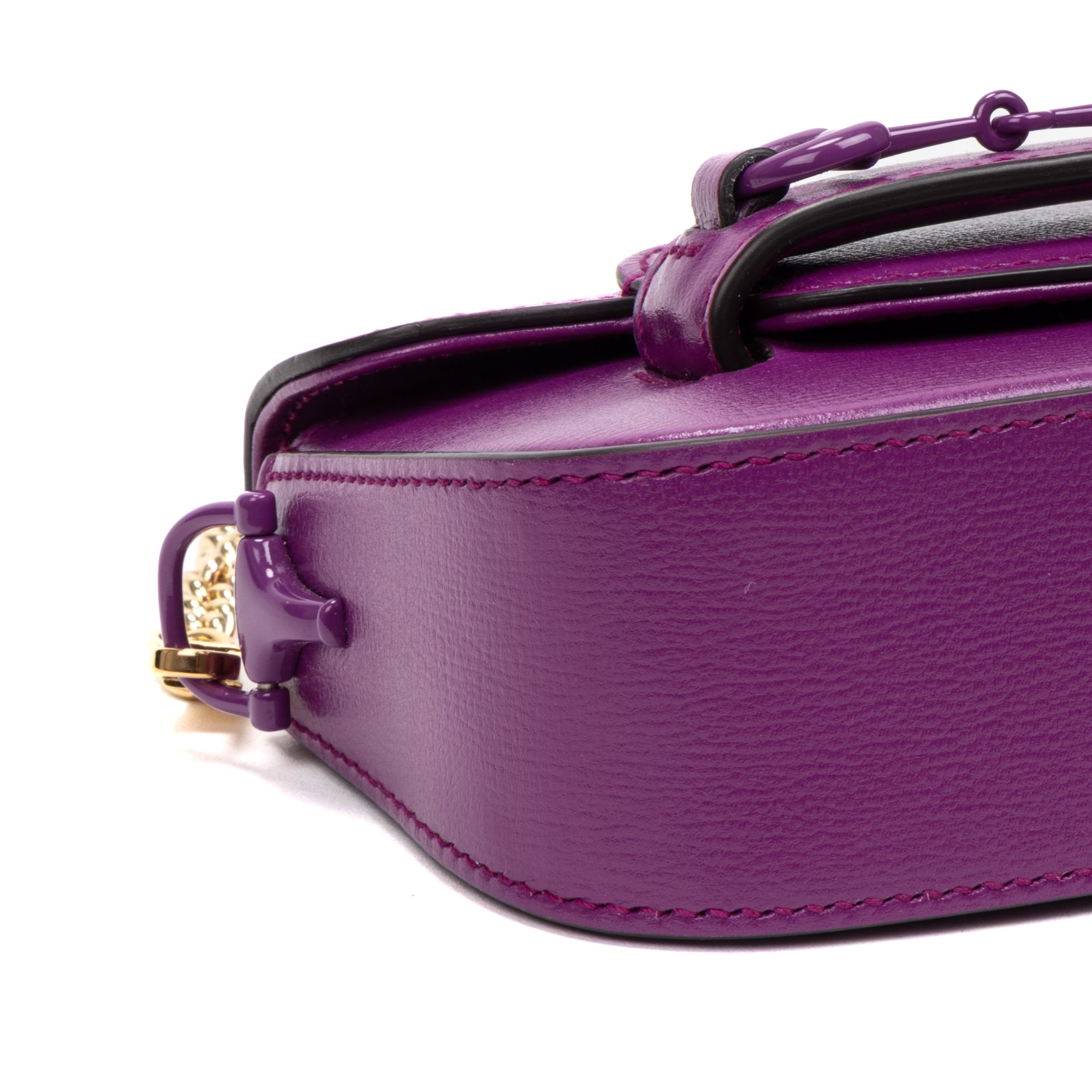 Shoulder Bag Horsebit 1955 Mini Purple Calfskin Leather