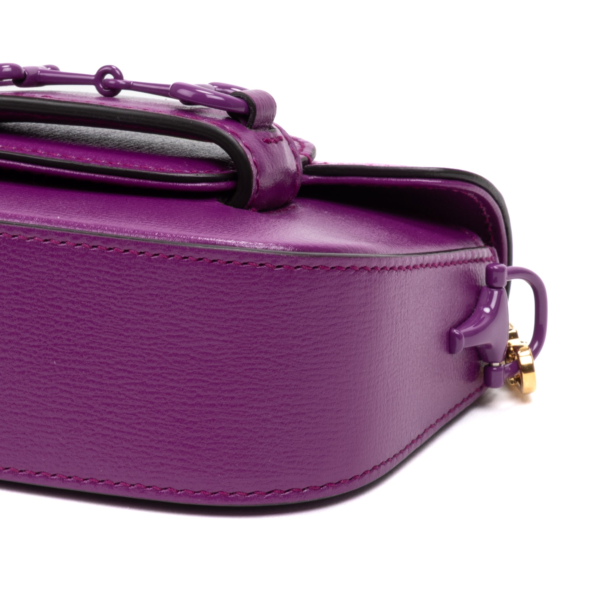 Shoulder Bag Horsebit 1955 Mini Purple Calfskin Leather