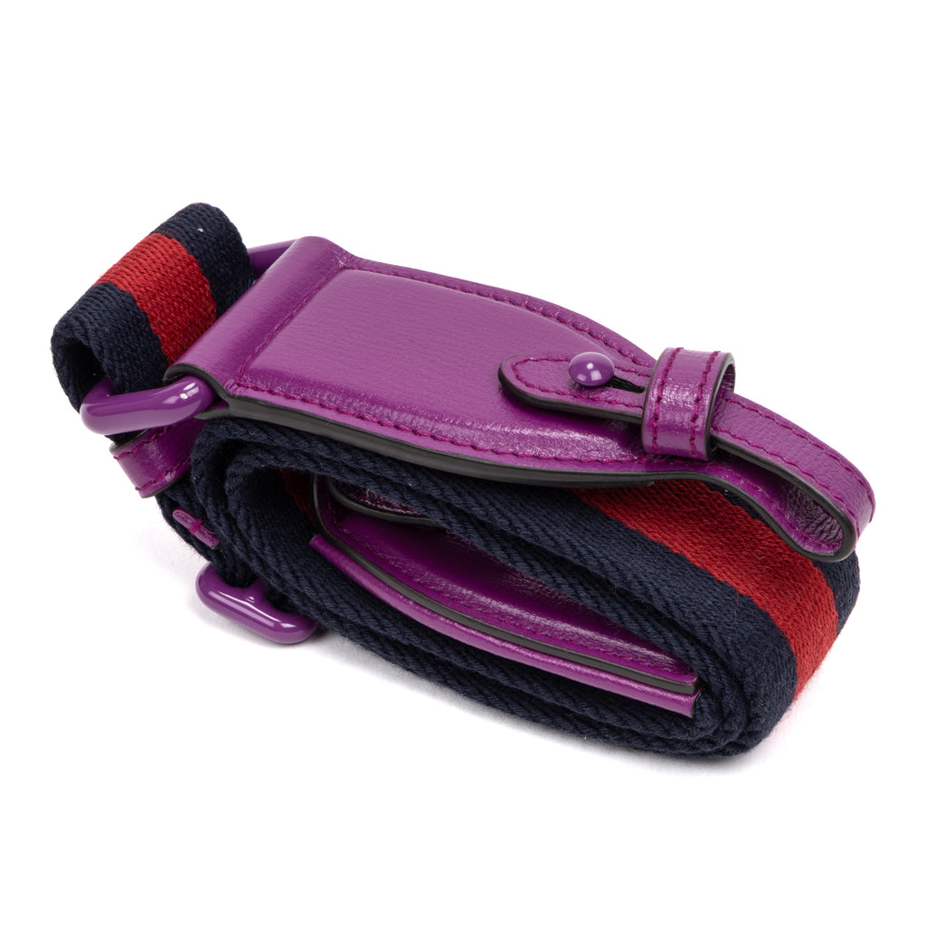Shoulder Bag Horsebit 1955 Mini Purple Calfskin Leather
