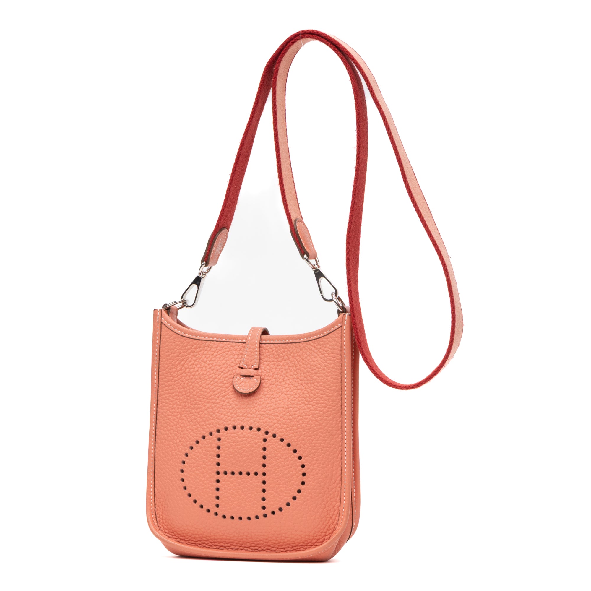 Shoulder Bag Evelyne III TPM Rose Texas Clemence Leather