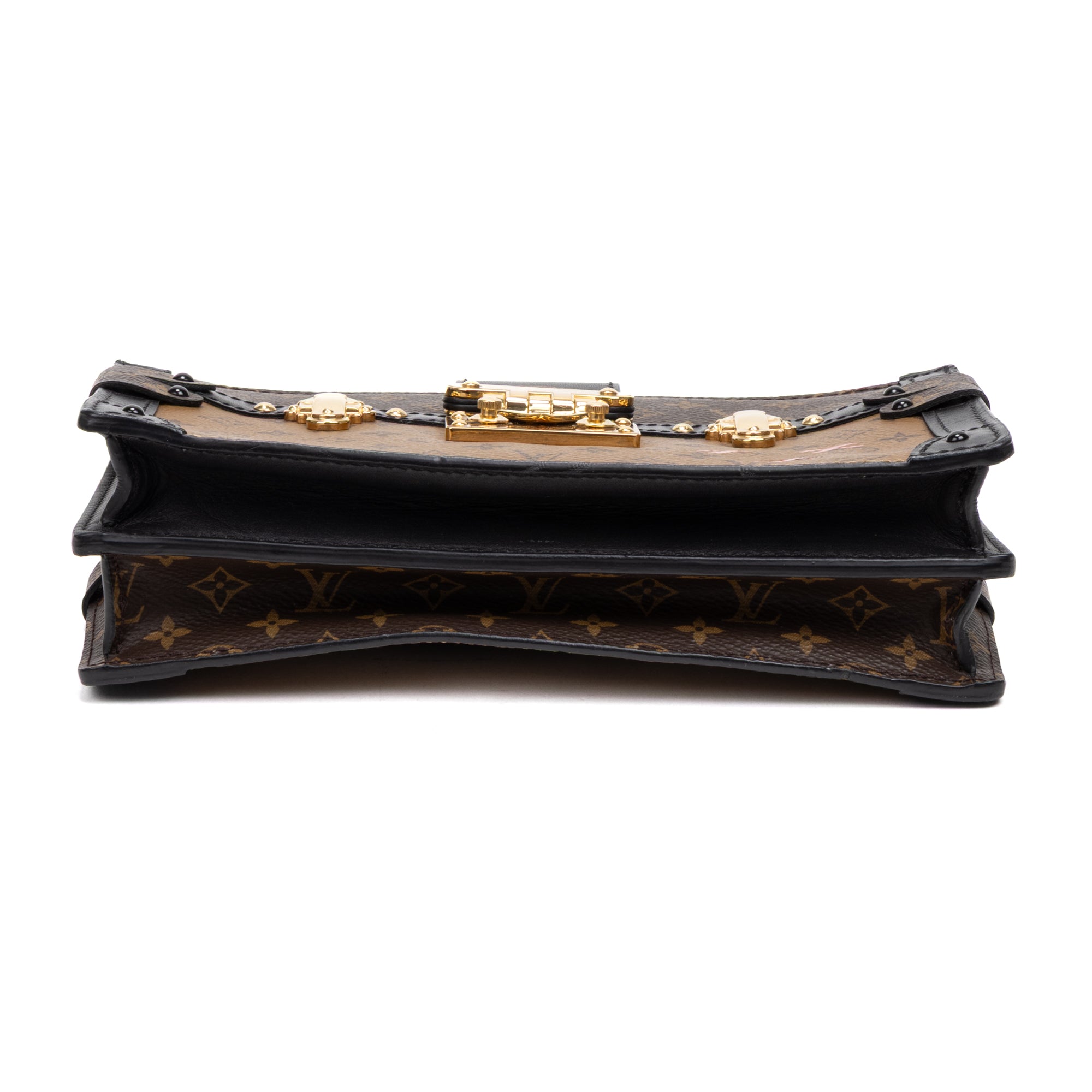 Shoulder Bag Ltd. Ed. Trunk Clutch Reverse Monogram Small Brown Monogram Canvas