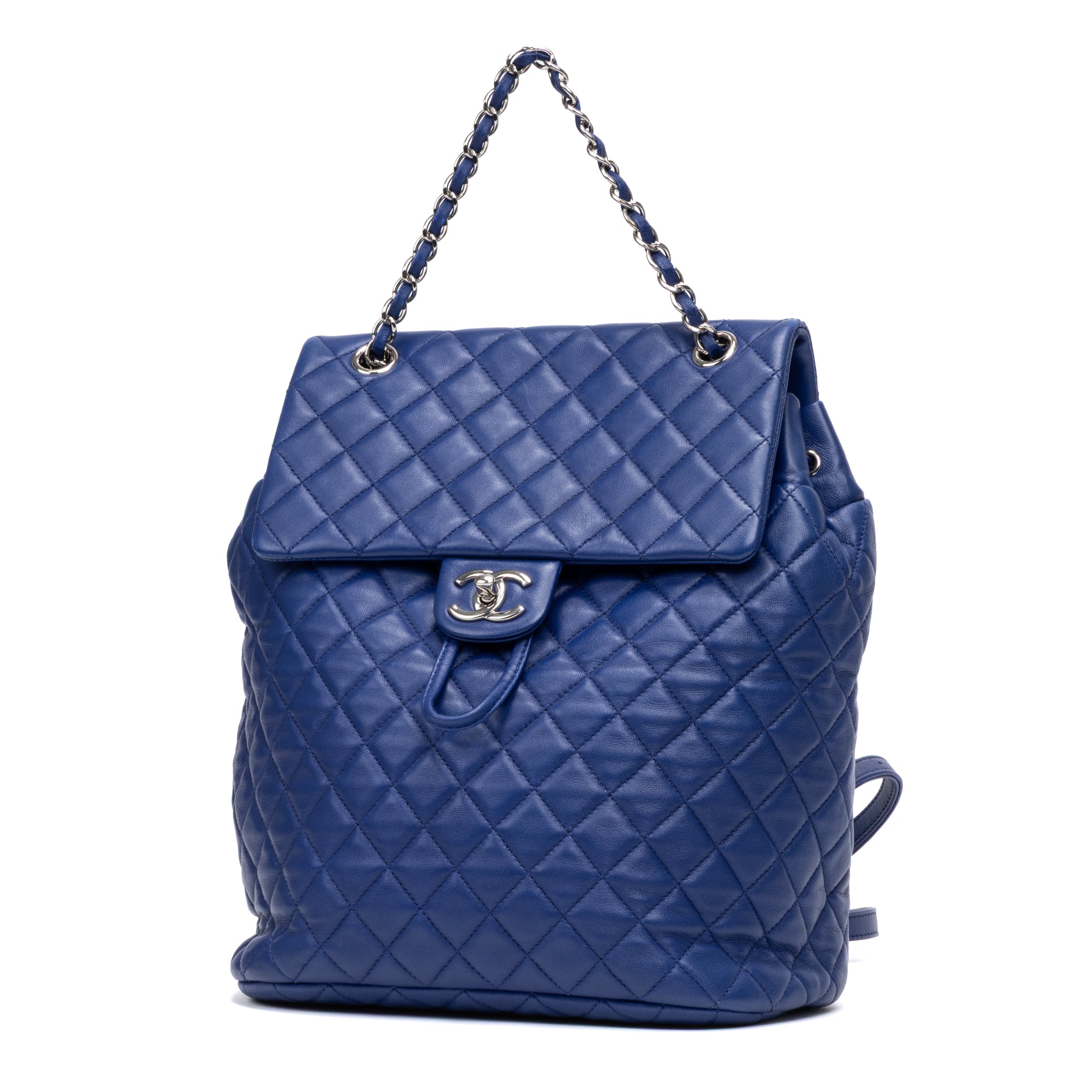 Backpack Urban Spirit Backpack Large Blue Quilted Lambskin
