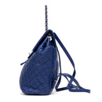 Backpack Urban Spirit Backpack Large Blue Quilted Lambskin
