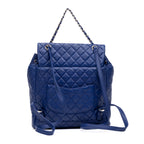 Backpack Urban Spirit Backpack Large Blue Quilted Lambskin