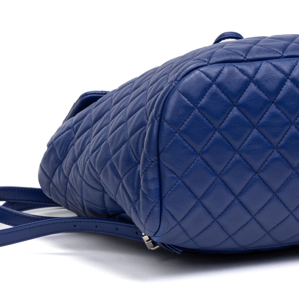 Backpack Urban Spirit Backpack Large Blue Quilted Lambskin