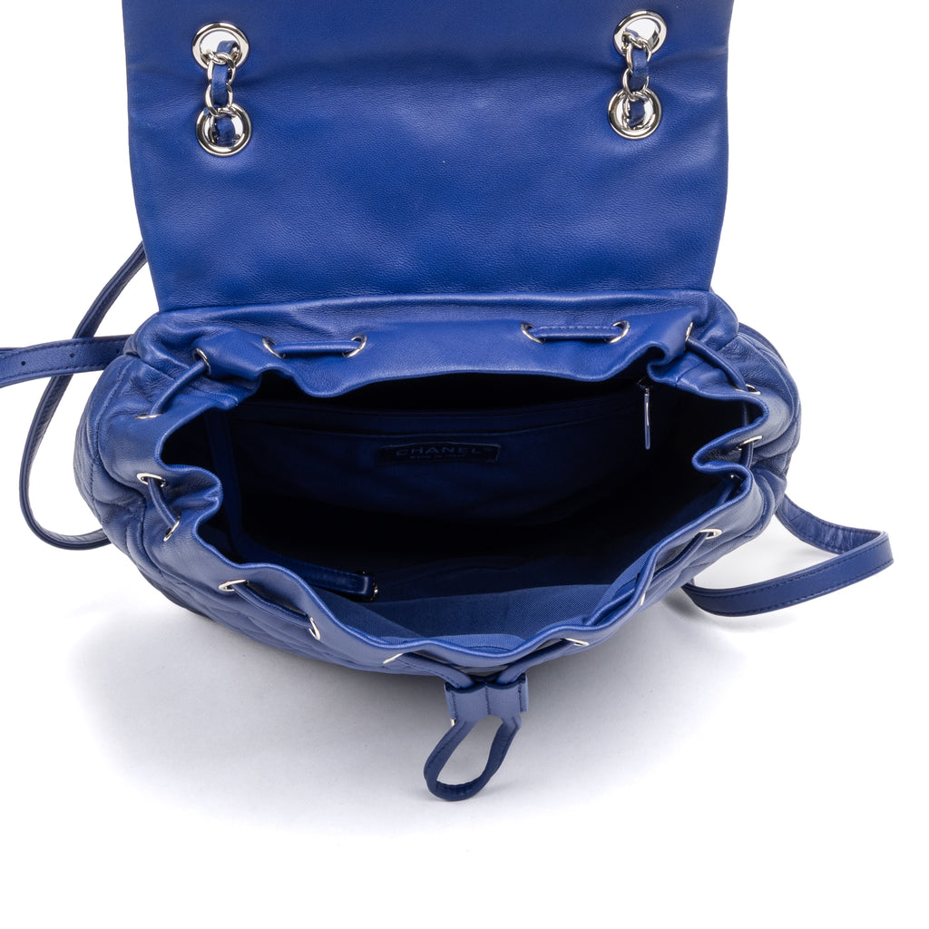 Backpack Urban Spirit Backpack Large Blue Quilted Lambskin