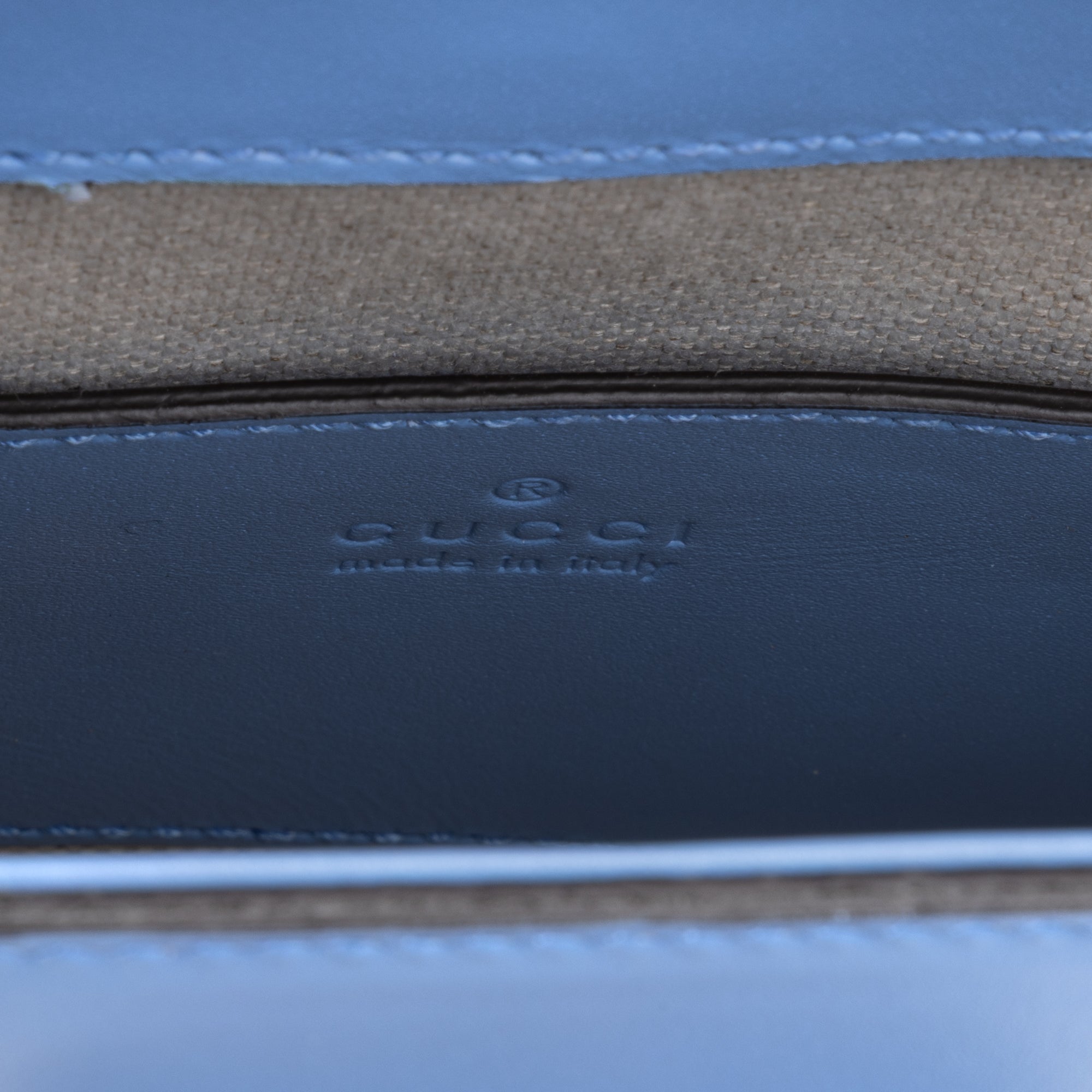Backpack Bamboo Top Handle Backpack Mini Blue Calfskin Leather