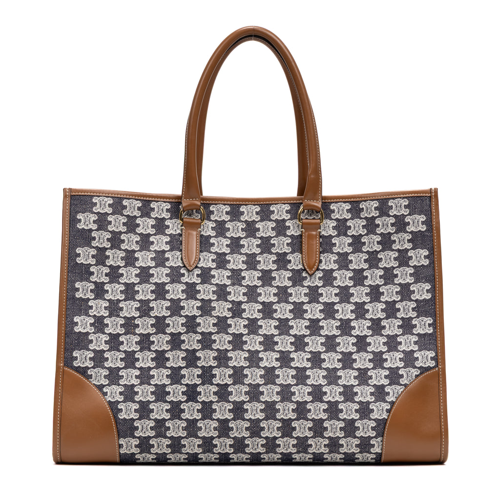 Handbag Horizontal Cabas Tote Brown Triomphe Canvas