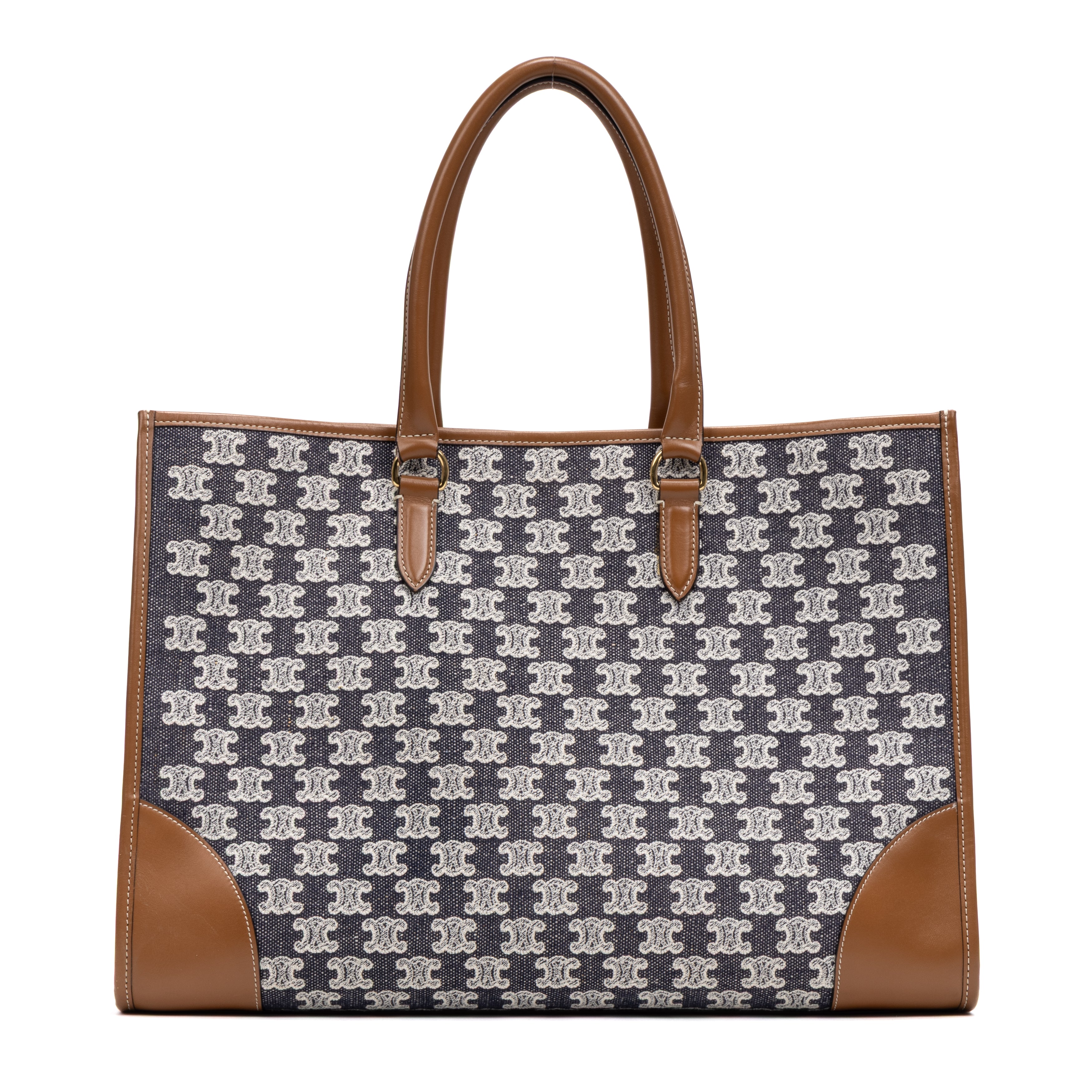 Handbag Horizontal Cabas Tote Brown Triomphe Canvas