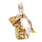 Shoulder Bag Ltd. Versace Fendace FF Baguette Medium White Quilted Scarf Silk
