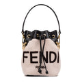 Shoulder Bag Mon Tresor Bucket Bag Mini Pink Printed Fur with Leather