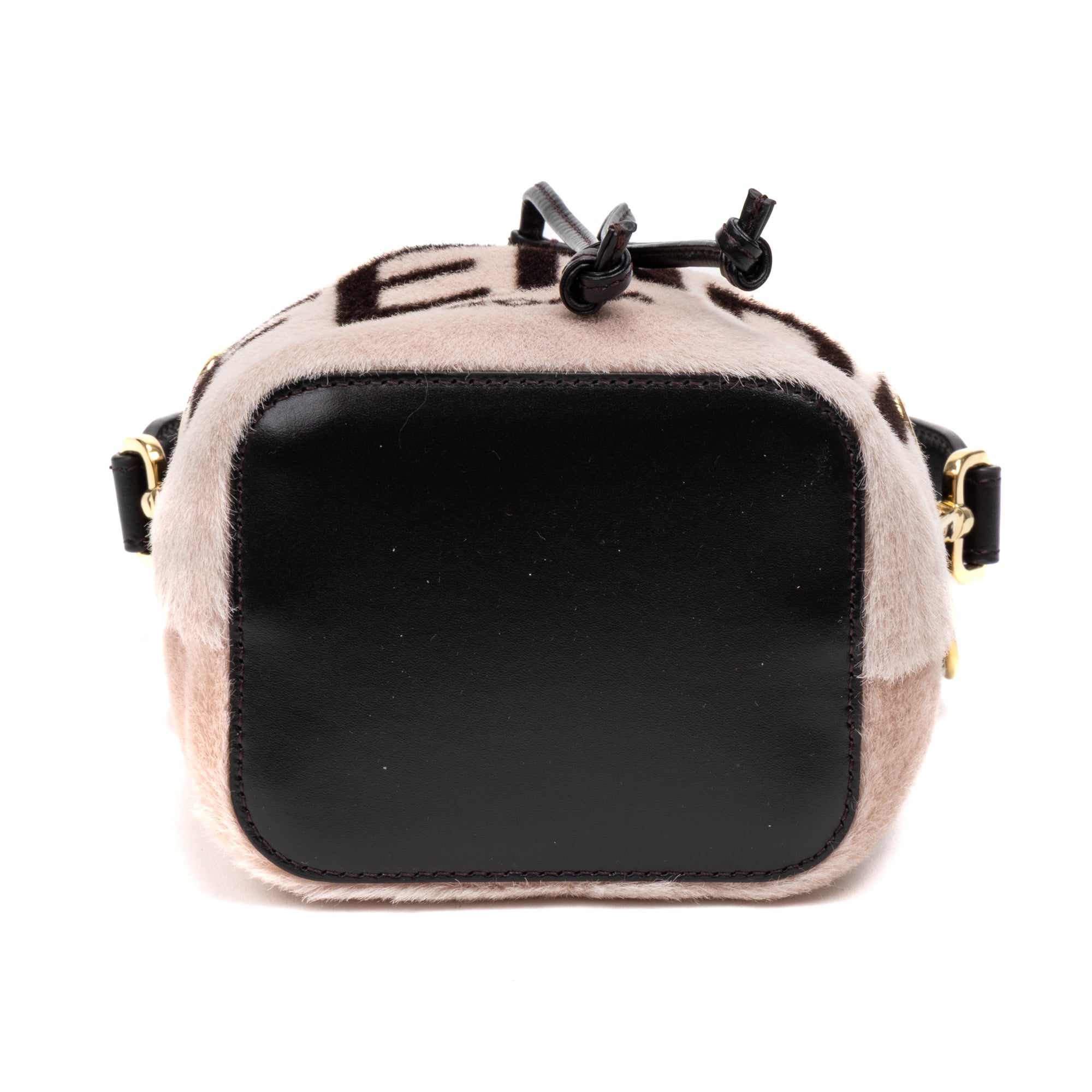 Shoulder Bag Mon Tresor Bucket Bag Mini Pink Printed Fur with Leather