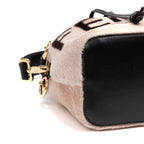 Shoulder Bag Mon Tresor Bucket Bag Mini Pink Printed Fur with Leather