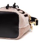 Shoulder Bag Mon Tresor Bucket Bag Mini Pink Printed Fur with Leather