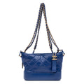 Shoulder Bag Gabrielle Hobo Bag Small Blue Quilted Age Lambskin