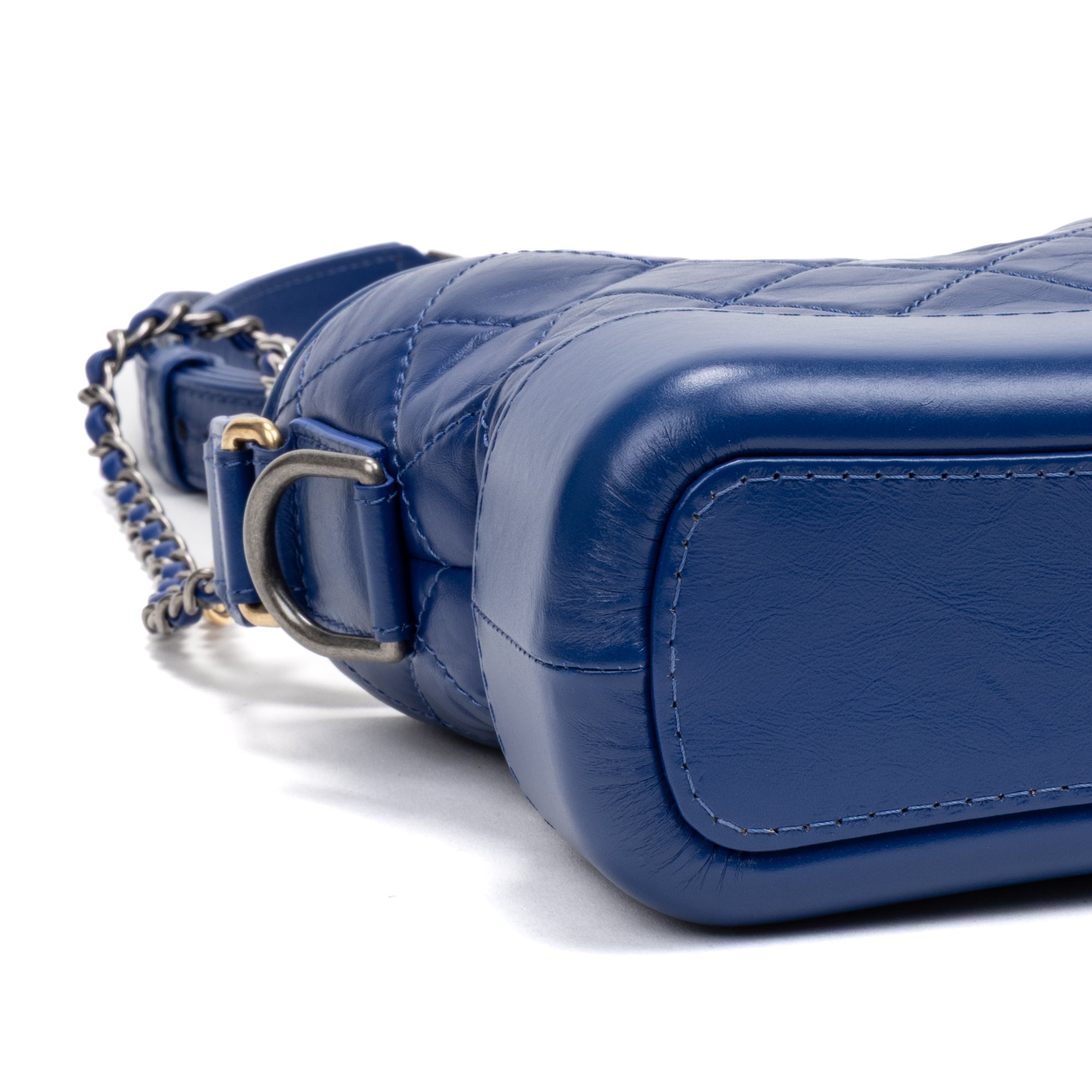 Shoulder Bag Gabrielle Hobo Bag Small Blue Quilted Age Lambskin