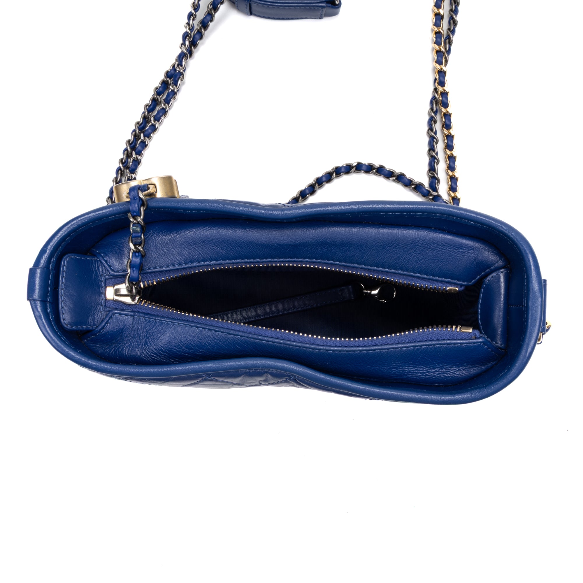 Shoulder Bag Gabrielle Hobo Bag Small Blue Quilted Age Lambskin