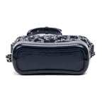 Shoulder Bag Gabrielle Hobo Logo Motif Small Navy Sequin with Lambskin