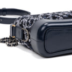 Shoulder Bag Gabrielle Hobo Logo Motif Small Navy Sequin with Lambskin