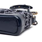 Shoulder Bag Gabrielle Hobo Logo Motif Small Navy Sequin with Lambskin