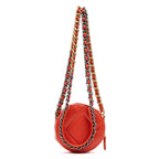 Shoulder Bag 19 Round Clutch Mini Red Quilted Lambskin