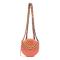Shoulder Bag 19 Round Chain Clutch Crossbody Mini Pink Peach Lambskin Quilted Leather
